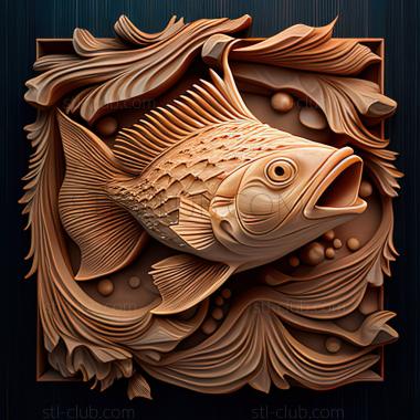 3D model st Stargazer fish fish (STL)